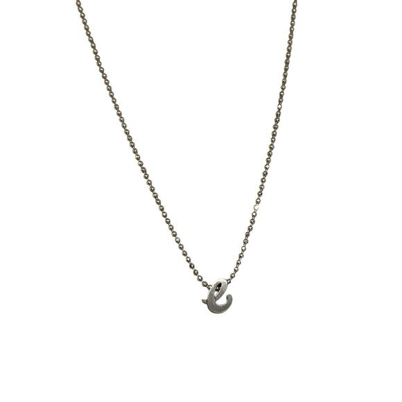 Alex Woo Sterling Silver ‘E’ Initial Pendant Necklace NY Designer Luxury Fashion - Picture 11 of 11